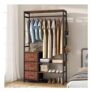 Gyfimoie Open Wardrobe: Heavy-Duty Clothes Rack with 3 Fabric Drawers