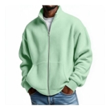 Gym Jacket with Ribbed Cuffs, Insulated Running Ski Coat