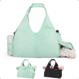 Gym Womens Yoga Bag, Sport Bag for Women with Yoga Strap and Waterproof Shoes Compartment, Handbags Weekender Travel Bags