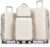 H.yeed 4-Piece Luggage Set Lightweight ABS Hard Shell Suitcase Set with TSA Lock and Spinner Wheels Travel Suitcase Set Includes 12 20 24 28 (Beige, 4 pc Set)