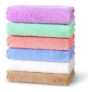HAGOT 6-Piece Coral Fleece Wash Cloths, Multicolor