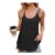 HANERDUN Womens Black Summer Hollow-out Tank Top with Double Straps