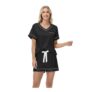 HANERDUN Womens Satin Pajama Set Sleepwear Black