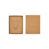 HARLAN Gift Set, Necklace & Earrings, Silver-Plated