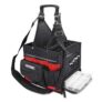 HAUTMEC Heavy-Duty Electrician Tool Bag with Parts Tray, 37-Pocket Open Top Tool Tote with Reinforced Hard Base, Water-Resistant
