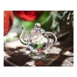 H&D Hyaline and Dora Crystal Teapot Figurine