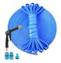 HGLCM Reinforced Garden Hose Pipe with Spray Nozzle Fittings Wear Resistant Leak Proof Kink Free Easy Storage – Blue 30M