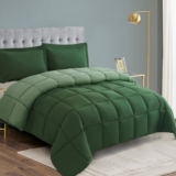 HIG 3 Pieces Green Reversible Coverless Duvet 10.5 Tog – Super King