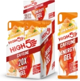 HIGH5 Caffeine Gel Running, Instant Energy & Glucose Shot, Orange, 20 x 40g