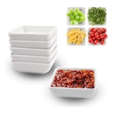 HIKPACKER 6-Piece Square Ceramic Soy Sauce Bowls