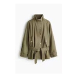 H&M Belted Cotton Twill Jacket