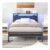 HOJINLINERO Double Bed Frame with Storage Headboard, LED Lights, Black