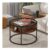 HOJINLINERO round Lift-Top Coffee Table with Hidden Storage Brown