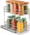 HOLDN STORAGE Spice Rack Organizer for Cabinet, Heavy Duty – Pull Out Spice Rack 5 Year Warranty – Spice Organization 4-1/2Wx10-3/8 Dx8-7/8 H – Spice Racks for Inside Cabinets & Pantry Closet