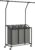 HOMCOM 126L Laundry Sorter, Rolling Wash Basket with Hanging Rail and Mobile 3-Bag Organiser for Bedroom, Bathroom, Laundry Room, 88-149.5L x 40W x 167H cm, Dark Grey