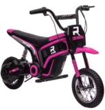 HOMCOM 24V Kids Electric Motorbike with Twist Grip Throttle, Music, Horn – Pink (with code) Aosom MHSTAR UK Store