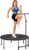 HOMCOM 40 Fitness Trampoline, Mini Trampoline Bungee Rebounder with Adjustable Handle for Indoor Exercise Workout