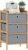 HOMCOM Chest of Drawers with Bamboo Frame, 3 Fabric Drawers, Light Grey Dresser, Narrow Storage Unit, for Small Spaces, Bedroom, Living Room, Hallway