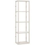 HOMCOM Four-Shelf Floor Lamp – Bleached Oak