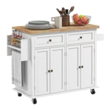 HOMCOM Kitchen Island on Wheels