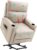 HOMCOM Riser and Recliner Chair with Vibration Massage and Heat, Electric Microfibre Upholstered Lift Chair for the Elderly, Quick Assembly, Remote Control, Cup Holders, Side Pockets, Beige