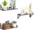 HOMCOM Set of 3 Wall Shelves, Vintage 43cm Floating Wall Mounted Shelves for Bedroom, Living Room, Entryway, Rustic Brown