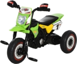 HOMCOM Trike for Kids Tricycle Music & Lights 18-36 Months Green