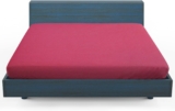 HOME STILL Jersey Fitted Sheet Super King 180x200x30 cm, Fuchsia Soft Stretch Polycotton, Deep Pocket 30 cm, Elastic All Around, Breathable, Wrinkle Resistant Bed Sheet