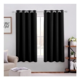 HOMEIDEAS Blackout Curtains, 2 Panels, 46×54 Inches, Eyelet