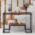 HOMERECOMMEND Console Table with Storage, Rustic Brown and Black 2 Tier Console Table, Narrow Hallway Table,Sofa Table for Living Room, Bedroom