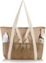 HOMESPON Beach Tote Bag for Women with Zip and Pockets Large Waterproof Mesh Holiday Handbag for Travel Swimming Pool Shopping Gym