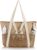 HOMESPON Beach Tote Bag for Women with Zip and Pockets Large Waterproof Mesh Holiday Handbag for Travel Swimming Pool Shopping Gym