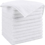 HOMEXCEL White Microfibre Car Cleaning Cloths Rags Towels 12 Pack, 29×29 cm