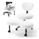 HOMRELEXA Cross-Legged Kneeling Office Chair, 360 Ergonomic Swivel