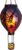 HONGLAND Halloween Solar Power Rainbow Stain Cool Fiesta Realistic Flame Outdoor Hanging LED Hot Air Balloon Lantern with Skull Pattern Out Design Waterproof Decor for Garden, Patio, Party