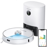 HONITURE Robot Vacuum Cleaner with Mop, 10000Pa Hyper Suction, Lidar Navigation, 4L Auto Self-Emptying, Robot Vacuum Cleaner with Smart Mapping APP/Remote/Voice Control, for Pet Hard Floors Carpet