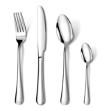 HONKKU 16-Piece Stainless Steel Cutlery Set for 4 Dishwasher Safe