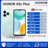HONOR X5c Plus, EU Version 4G 6.74-inch LCD Screen 5260 mAh 256GB £78.53 colour choice – with code sold byHonTech UK Store