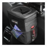 HOTOR Car Trash Bin, Compact Waterproof Organizer, 2-Gallon, Black
