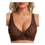 HOWIN Jelly Bralette Wireless Deep-v Seamless for Women