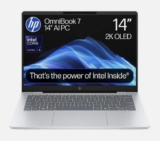HP OmniBook 7 AI 14 OLED 2K Intel Core Ultra 5 225U 16GB/512GB – Refurb Very Good. Sold by Currys Clearance