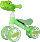 HTI ATOM Childrens Bobble Bike My First Toddler Balance Bicycle Lightweight Kids Training Ride-On TPE Handles & 6 EVA Wheels Toddler Training Bicycle 1