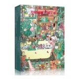 HUADADA 1000 Piece Jigsaw Puzzle, Cozy Bath Time