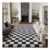 HUGEAR Fluffy Checkered Rug 200x300cm Black and White
