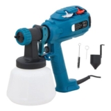 HVLP Electric Paint Sprayer 800W, 1200ml, Adjustable Flow, Blue
