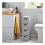Habitat 4 Drawer Fabric Bathroom Storage Unit – Grey