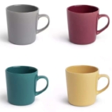 Habitat Colour Glaze Set of 4 Mugs / Matte Green / Matte Pink – Free C&C