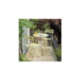 Habitat Eve 2 Seater Folding Metal Garden Bistro Set- Yellow