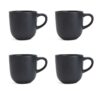 Habitat Matte Glaze Set of 4 Stoneware Mugs – Charcoal – Free C&C