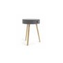 Habitat Otto 1 Drawer round Bedside Table – Grey